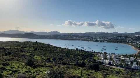 Turkey Bodrum beautiful view landscape seaside view of sea Video stock 280800125