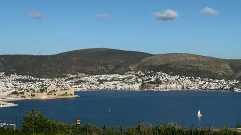 Turkey Bodrum beautiful view landscape seaside view of sea Stock Footage 280800836