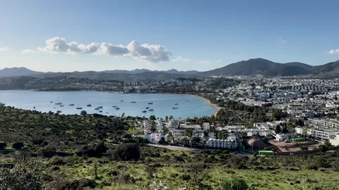 Turkey Bodrum beautiful view landscape seaside view of sea Video stock 280801175