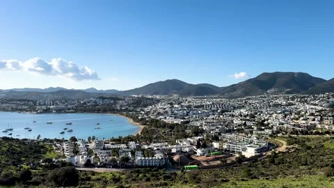 Turkey Bodrum beautiful view landscape seaside view of sea Video stock 280801224