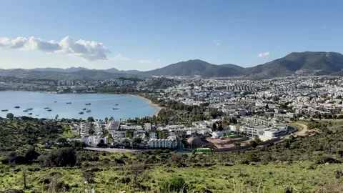 Turkey Bodrum beautiful view landscape seaside view of sea Video stock 280801704