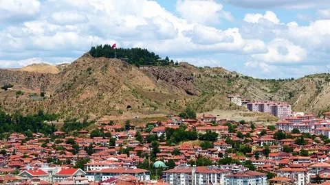 Turkey cankiri landscape view Stock Footage 93586021