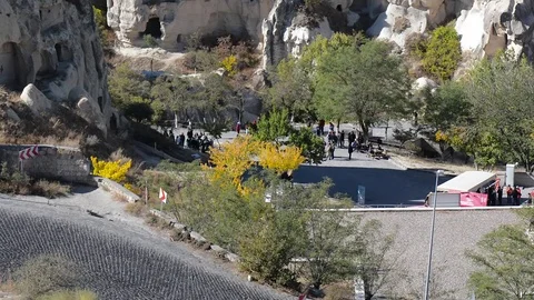 Turkey, Cappadocia mountain road Stock Footage 82264991