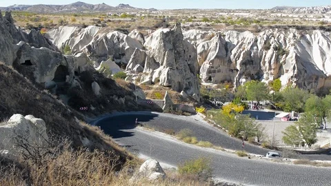 Turkey, Cappadocia mountain road Stock Footage 82265035
