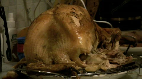 Turkey carving Stock Footage 306591