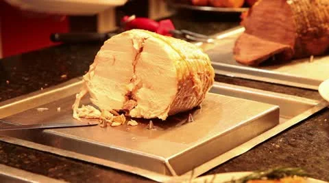 Turkey carving 스톡 동영상 21034918