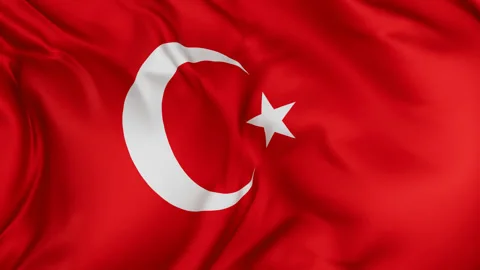 Turkey cloth flag background loop Stock Footage 310850906