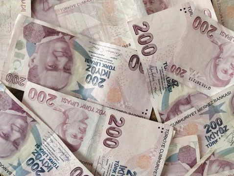 Turkey Currency Counting and sorting Stock-Fotos