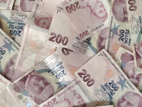 Turkey Currency Counting and sorting Stock Photos