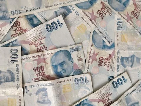 Turkey Currency Counting and sorting Stock-Fotos