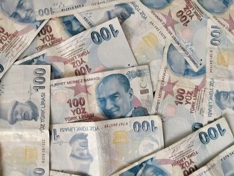Turkey Currency Counting and sorting Stock Photos