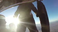 Turkey, December 2014 - Base Jumper Jumping From A Great Height. Editorial Stock Footage