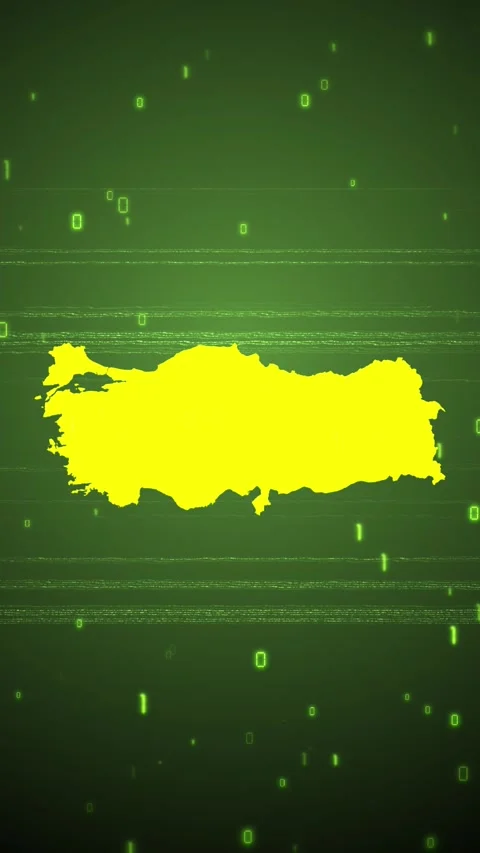 Turkey Digital Map Intro Stock Footage 258837516