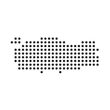 Turkey dotted vector map Stock Illustration