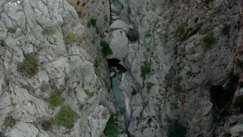 Turkey drone rise from the gorge Stock Footage 130482844