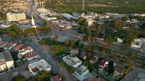 Turkey drone view. Village drone view with old houses and trees. 4k Stock Footage 217866894