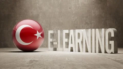 Turkey. E-Learning  Concept Illustrazione stock