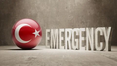 Turkey Emergency Concept Stock Illustration