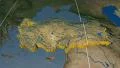 Turkey extruded. Blue Marble. Graticule. 4k or 4k+ Resolution