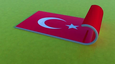 Turkey Flag 4K Video stock 256168826