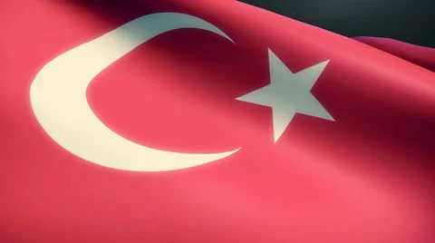 Turkey Flag Animation Loop Stock Footage 38006097