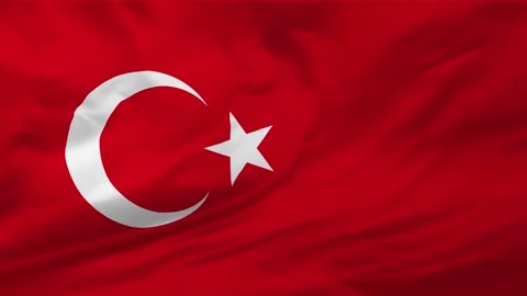 Turkey flag background Stock Footage 263943184