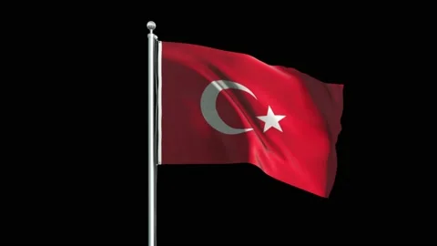 Turkey Flag Big Stock Footage 159905474