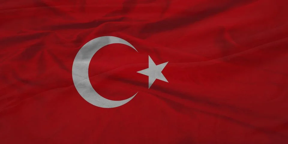 Turkey    Flag breeze flutter texture Stock Photos