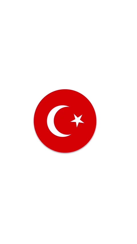 Turkey Flag Button Icon Animation Stock Footage 336747541