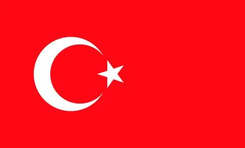 Turkey Flag Design Stock Illustration
