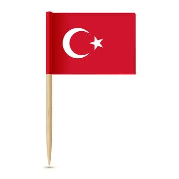 Turkey flag. Flag toothpick Stock Illustration