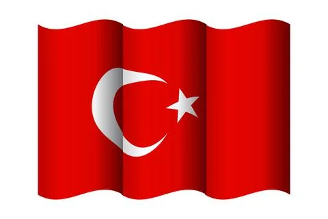 Turkey flag. Flag of Turkey vector page symbol for web site design. Turkey .. Stock Illustration