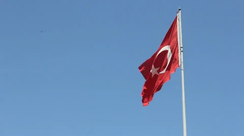 Turkey Flag Stock Footage 24850695