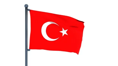 Turkey Flag Stock Footage 150541505