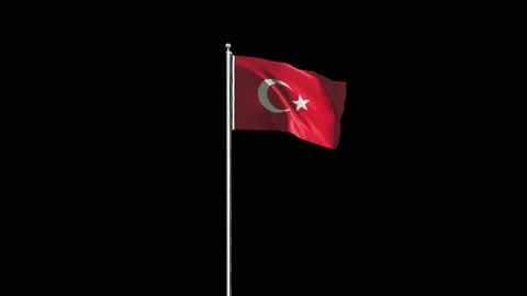 Turkey Flag Stock Footage 159824628