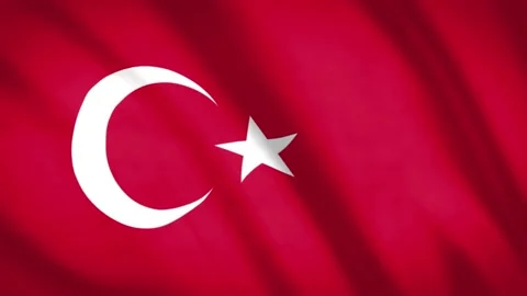 Turkey Flag  Stock Footage 188174994