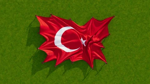 Turkey flag Stock Footage 202095123