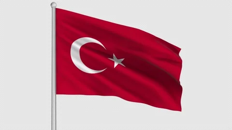 Turkey Flag Stock Footage 208867475