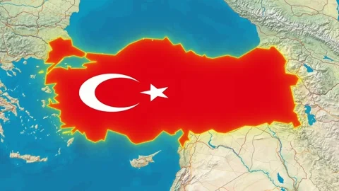 Turkey Flag Video stock 307097322