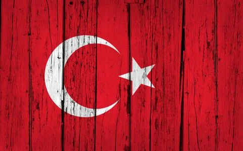 Turkey Flag Grunge Background Foto stock