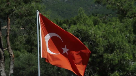 Turkey flag - HD Video stock 31246347