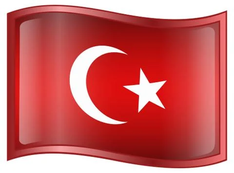 Turkey flag icon 库存插图