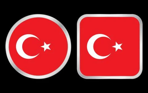 Turkey flag icon Stock Illustration
