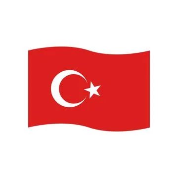Turkey flag icon vector Stock Illustration