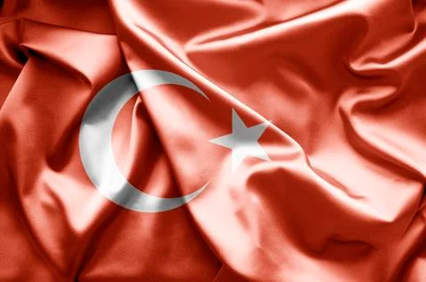 Turkey flag Illustrazione stock