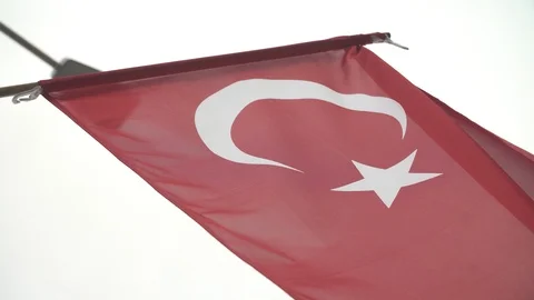 Turkey flag on light background Video stock 97794216