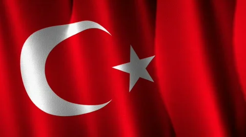 Turkey Flag Loop Stock Footage 547666