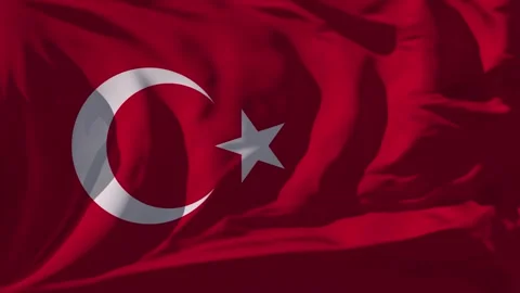 Turkey Flag Loop Video stock 295743037