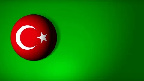 Turkey flag in the shape of a ball to roll Video stock 80891525