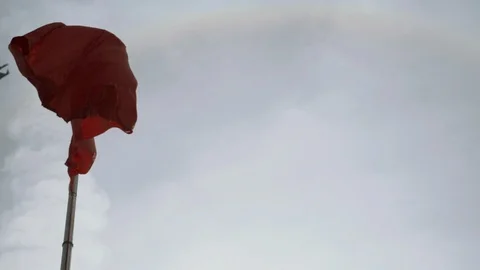 TURKEY FLAG SLOW MOTION Stock Footage 87790883